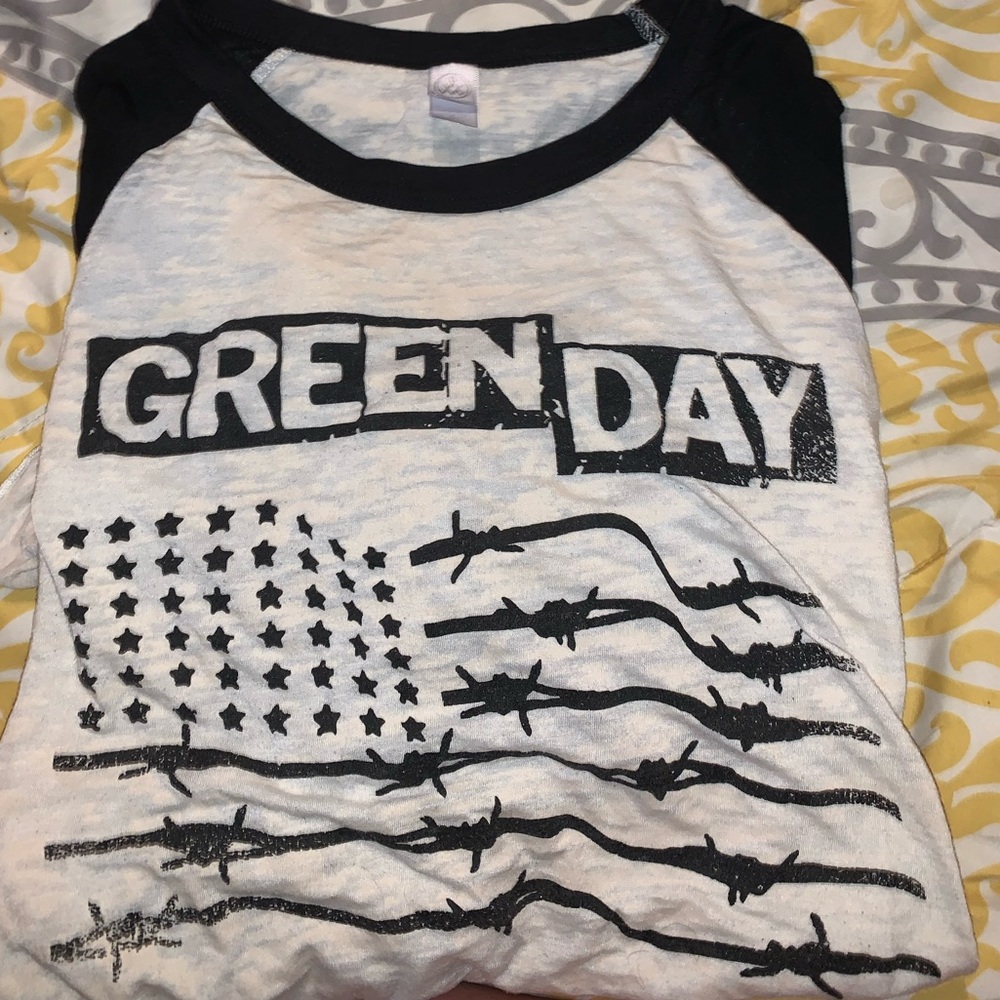 green day original band 3/4 sleeve size large